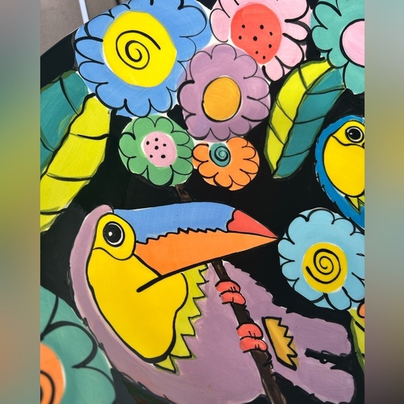 Vibrant Masterpiece: Hand-Painted Ceramic Bowl by Fiona Collins - Picture 5 of 11